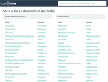 Tablet Screenshot of lunchtime.com.au